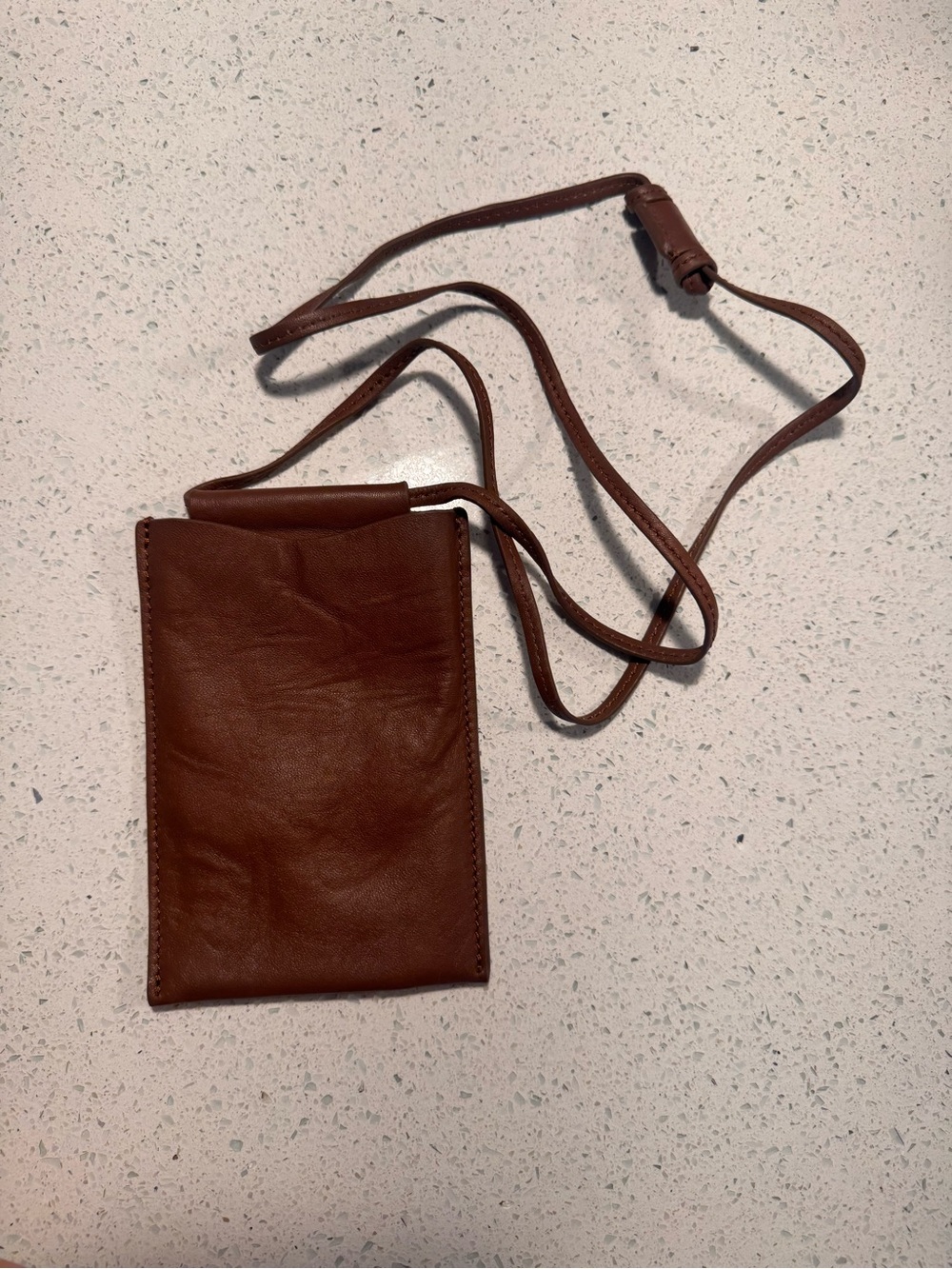 Free people Brown Leather Crossbody Pouch - phone bag